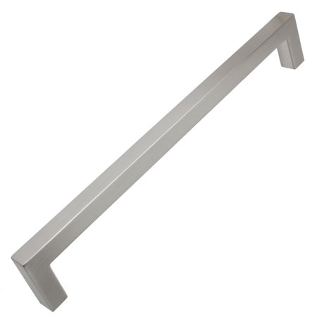 21683-192-SN-10 7-9/16 in. Center-to-Center Solid Square Slim Satin Nickel Cabinet Bar Pull (10-Pack)