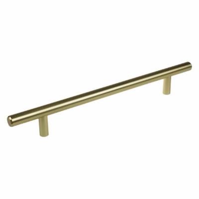5004-178-SG-1 7 in. Center-to-Center Satin Gold Solid Handle Bar Cabinet Drawer Pulls