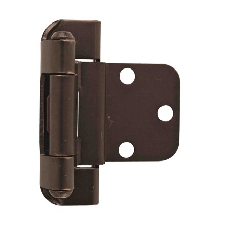 BPR7565ORB Oil-Rubbed Bronze 3/8 in. (10 mm) Inset Self-Closing, Partial Wrap Cabinet Hinge (2-Pack)