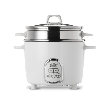 NRC-687SD-1SG NutriWare Digital Pot Style 7-Cup Rice Cooker with Glass Lid and Non-Stick Pot