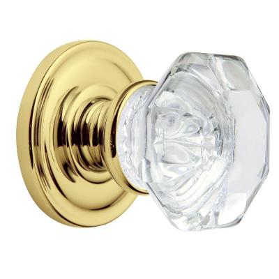5080.030.IDM Filmore Polished Brass Half-Dummy Crystal Door Knob
