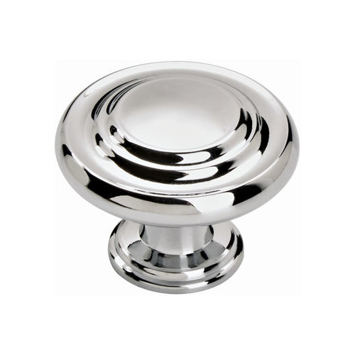 10BX158626 Inspirations 1-5/16 in. Dia (33 mm) Polished Chrome Round Cabinet Knob (10-Pack)