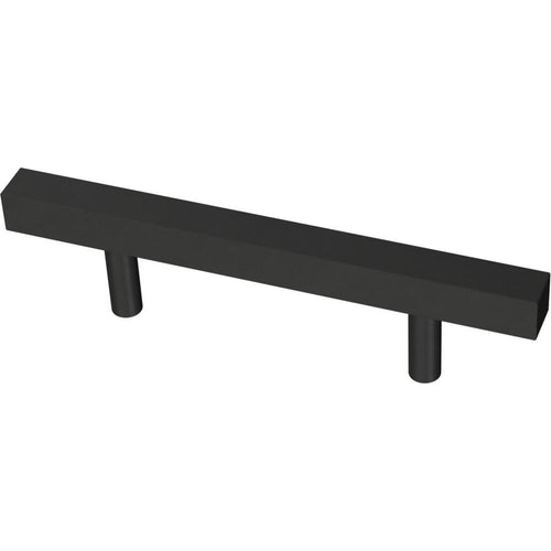 P43836C-FB-CP Square Bar 3 in. (76 mm) Matte Black Cabinet Drawer Pull