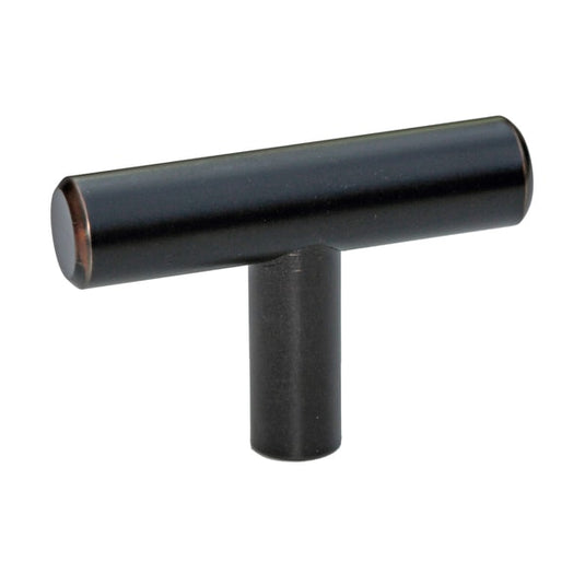 5002-T-ORB-10 2 in. Solid Steel, Oil Rubbed Bronze Finish T-Bar Handle Knobs (10-Pack)