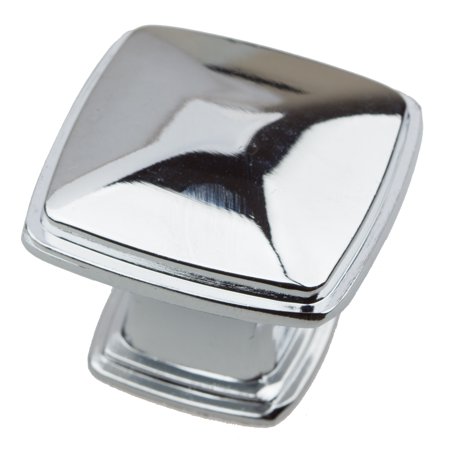 81091-PC-10 1-1/4 in. Polished Chrome Square Deco Cabinet Knobs (10-Pack)