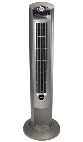 2551 Wind Curve 42 in. 3-Speed Oscillating Platinum Tower Fan with Fresh Air Ionizer and Remote Control