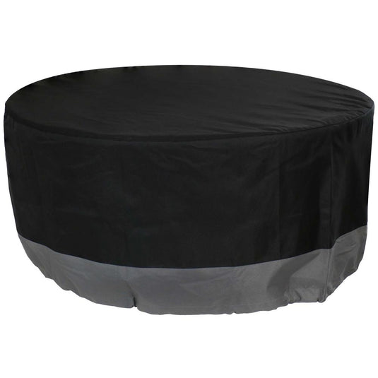 NY-265 36 in. Gray/Black Round 2-Tone Outdoor Fire Pit Cover