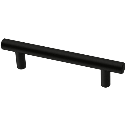 BAR096Z-FB-B Solid Bar 3-3/4 in. (96 mm) Matte Black Cabinet Drawer Bar Pulls (10-Pack)
