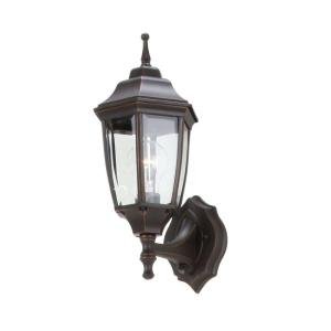 BPP1611-ORB 14.5 in. 1-Light Oil-Rubbed Bronze Dusk-to-Dawn Outdoor Wall Lantern Sconce