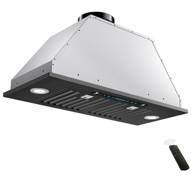 IKB01-30-H 28 in. 900 CFM Convertible Insert Range Hood in Black Stainless Steel with LED Light Gesture Sensing and Charcoal Filter