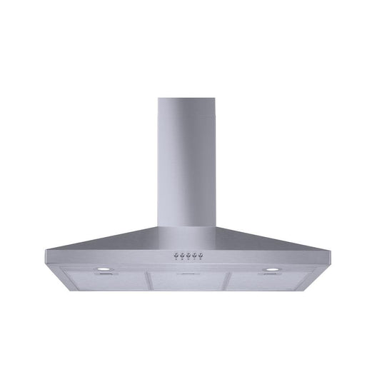 631T1/YP11(90) Siena 36 in. 350CFM Convertible Pyramid Wall Mount Range Hood in Stainless Steel with Charcoal Filters and LED Lighting