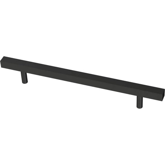 P46658K-FB-B2 Simple Square Bar 6-5/16 in. (160 mm) Matte Black Cabinet Drawer Pull (30-Pack)
