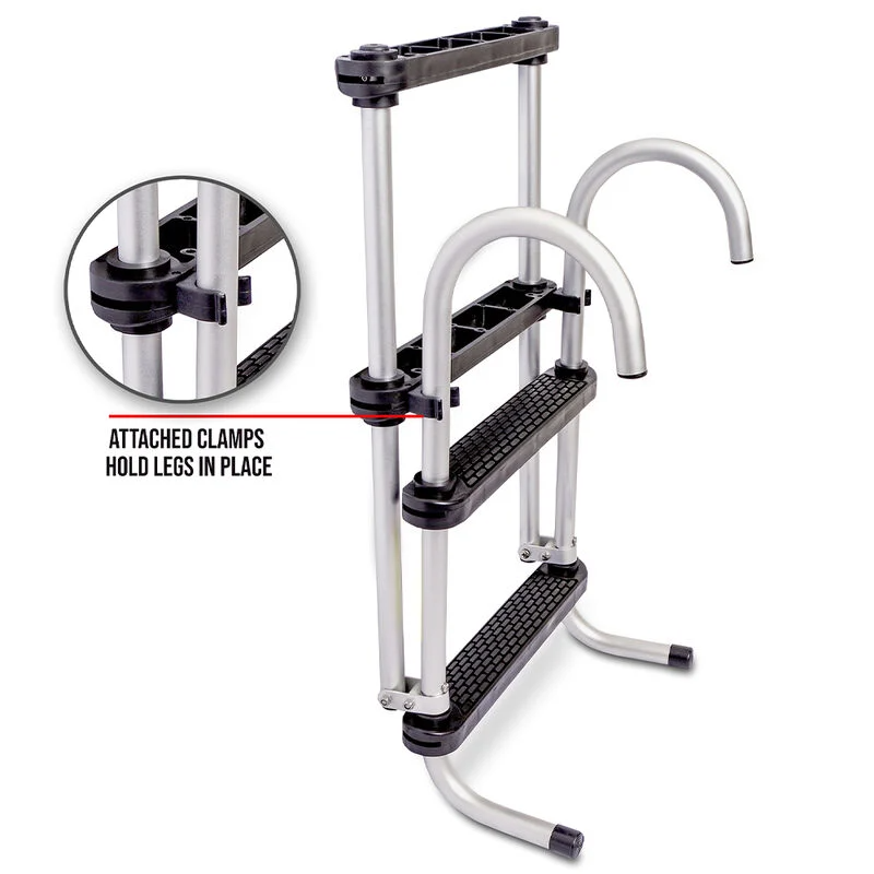 Load image into Gallery viewer, 735879 Toonmate Removable Folding Pontoon Ladder 4-Step
