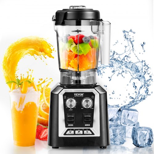 TSSBJ20L1400WO5 Commercial Smoothie Blenders 1.5L /50.7 oz. 1500-W 5-Speed Countertop Silent Blender, Black