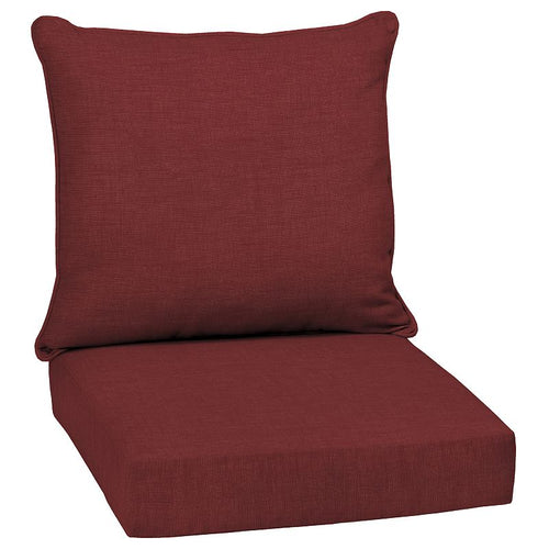 TG06297B-D9Z1 24 in. x 24 in. 2-Piece Deep Seating Outdoor Lounge Chair Cushion in Ruby Red Leala