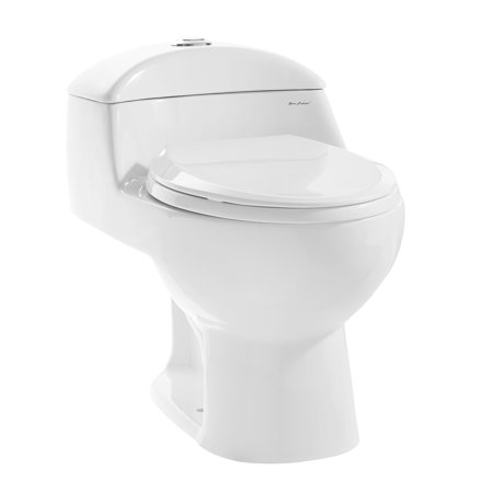 SM-1T803 Chateau 1-Piece 0.8/1.28 GPF Dual Flush Elongated Toilet in White