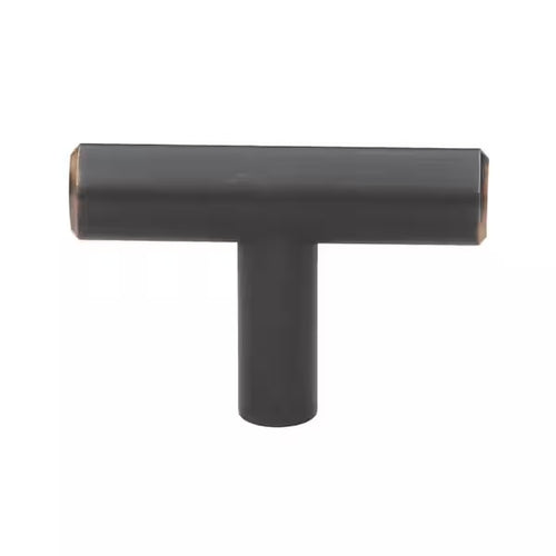 5002-T-ORB-1 2 in. Solid Steel, Oil Rubbed Bronze Finish T-Bar Handle Knobs (1-PACK)