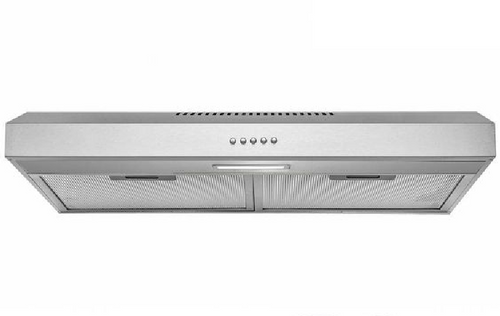 RH0336CFL 30 in. 58 CFM Convertible Under Cabinet Range Hood in Brushed Stainless Steel with 2 Carbon Filters and Push Button