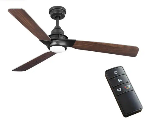52159 Ester 54 in. White Color Changing Integrated LED Indoor/Outdoor Matte Black Ceiling Fan with Light Kit and Remote