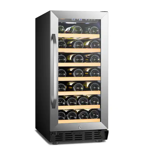 LW33S 15 in. 33-Bottle Stainless Steel Single Zone Wine Refrigerator