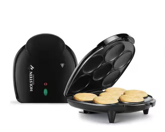 HU-09005B 9.62 in. Black Non-Stick Arepa Maker