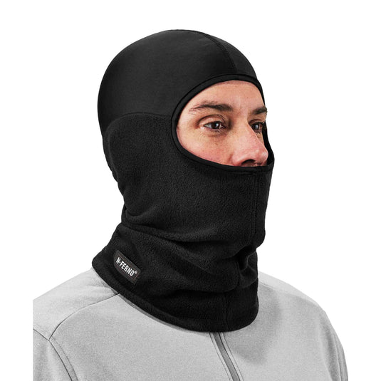 16822 6822 Black Balaclava with Spandex Top Face Mask