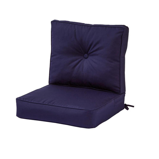 SC7830-NAVY Sunbrella Navy 2-Piece Deep Seating Outdoor Lounge Chair Cushion Set