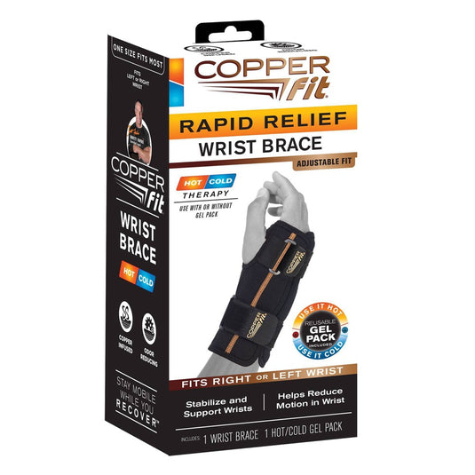 CFRRWRT1S3 Rapid Relief One Size Fits Most Wrist Brace in Black