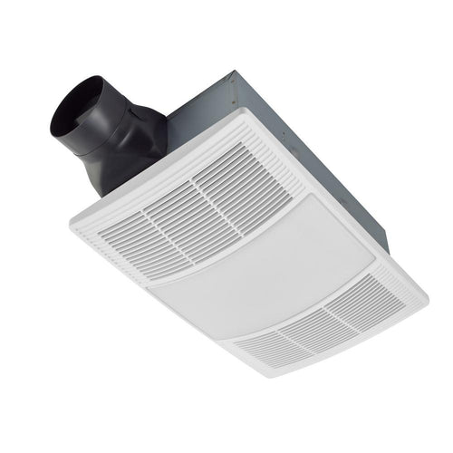 BHFLED110 PowerHeat Series 110 CFM Ceiling Bathroom Exhaust Fan with Heater and CCT LED Lighting