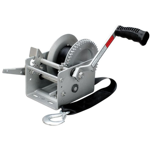 81187 2500-lb. Two-Speed Brake Trailer Winch With 24' Strap
