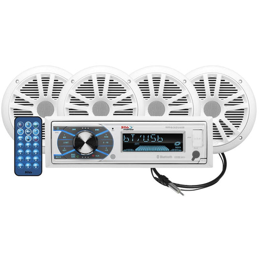 MCK632WB.64 AM/FM/MP3/USB Bluetooth Receiver Package w/Four 6.5" Speakers