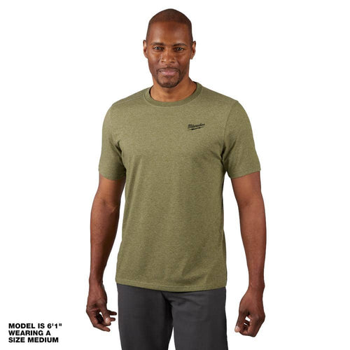 603GN-XL Men's X-Large Green Cotton/Polyester Short-Sleeve Hybrid Work T-Shirt