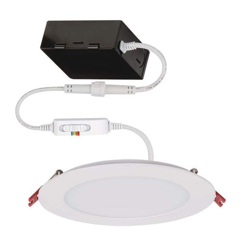 91468 Slim Baffle 3 in. Adjustable CCT Canless New Construction & Remodel IC Rated Indoor/Outdoor LED Recessed Light Kit