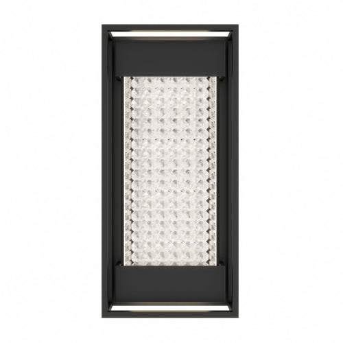 OUT-CG-MB Glam Black Modern 3 CCT Integrated LED Outdoor Hardwired Garage and Porch Light Lantern Sconce