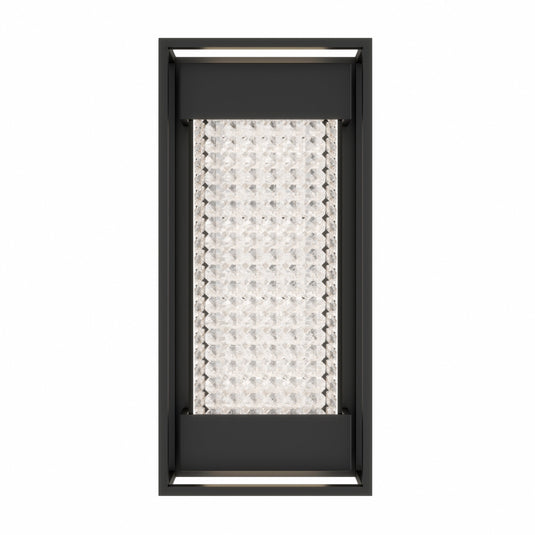 OUT-CG-MB Glam Black Modern 3 CCT Integrated LED Outdoor Hardwired Garage and Porch Light Lantern Sconce