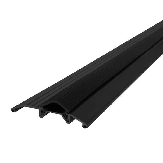 11821 3-3/4 in. x 3/4 in. x 36 in. Black Aluminum and Vinyl Heavy-Duty Low-Profile Threshold