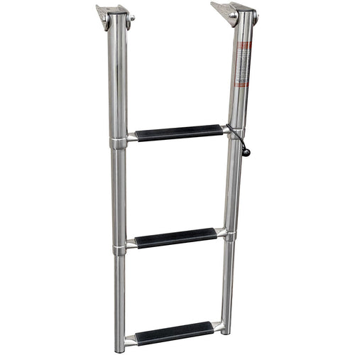 735791 Overton's Top Mounted 3 Step Stainless Steel Folding Swim Platform Ladder