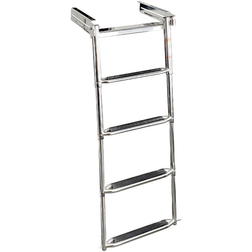 735797 Overton's Slide-in 4 Step Telescopic Stainless Steel Swim Platform Ladder