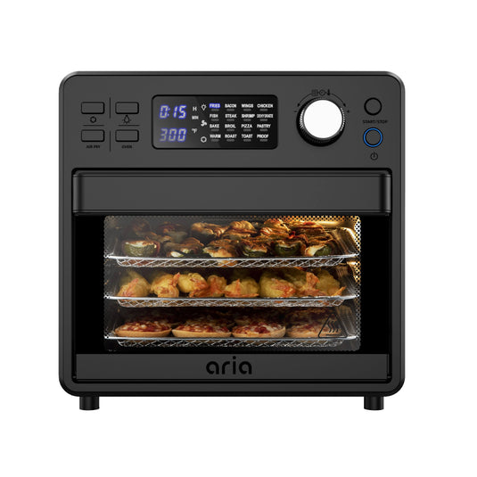 AWM - 432 16 qt. Air Fryer Oven Ariawave Mini Stainless Steel with Rotating Rotisserie
