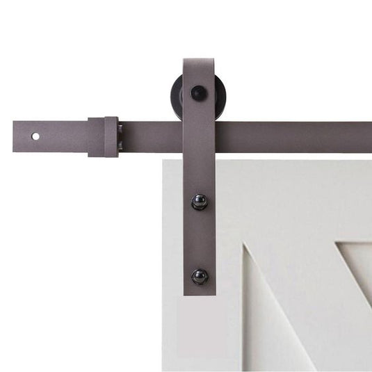 SDH-SWD11-AB-96 96" Bent Strap Barn Style Sliding Door Track and Hardware